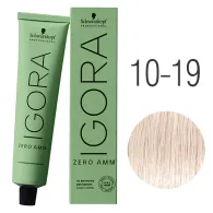 Igora Zero AMM 10-19 Rubio Platino Ceniza Violeta Schwarzkopf 60ml.